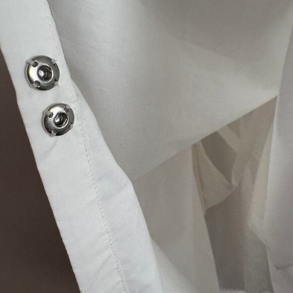 Nuovo Borgo White Sleeveless Bubble Dress Minimalist Made in Italy Size Medium - Picture 4 of 5